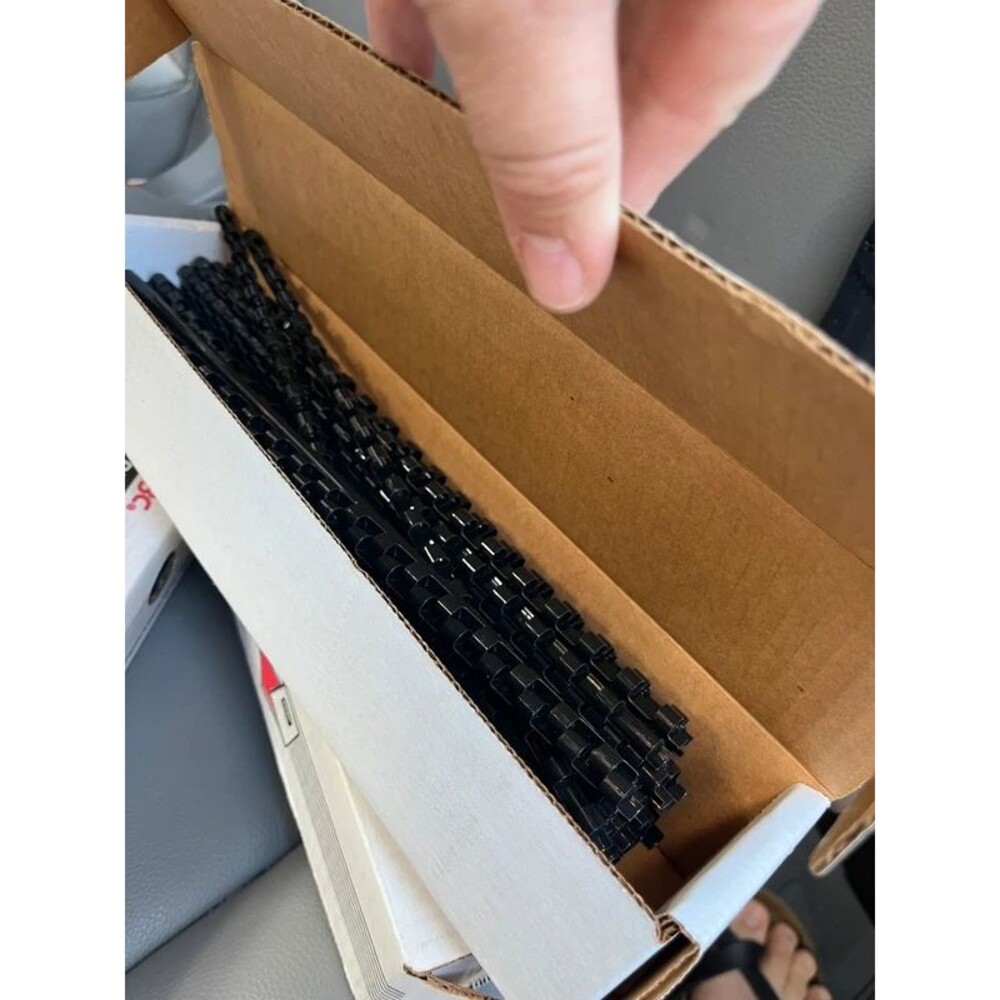 GBC 1/4" Black Cerlox Plastic Binding Combs 19 Ring